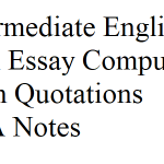 Intermediate English 12th Essay Computer With Quotations