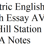 Matric English 10th Essay A Visit to a Hill Station with Quotations TCA Notes