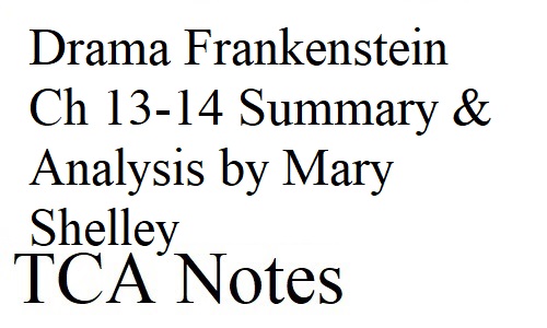 Drama Frankenstein Ch 13-14 Summary & Analysis by Mary Shelley